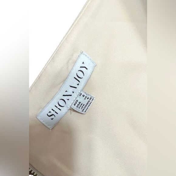 Shona Joy | Core Knot Draped Dress - Tan - Picture 5 of 6